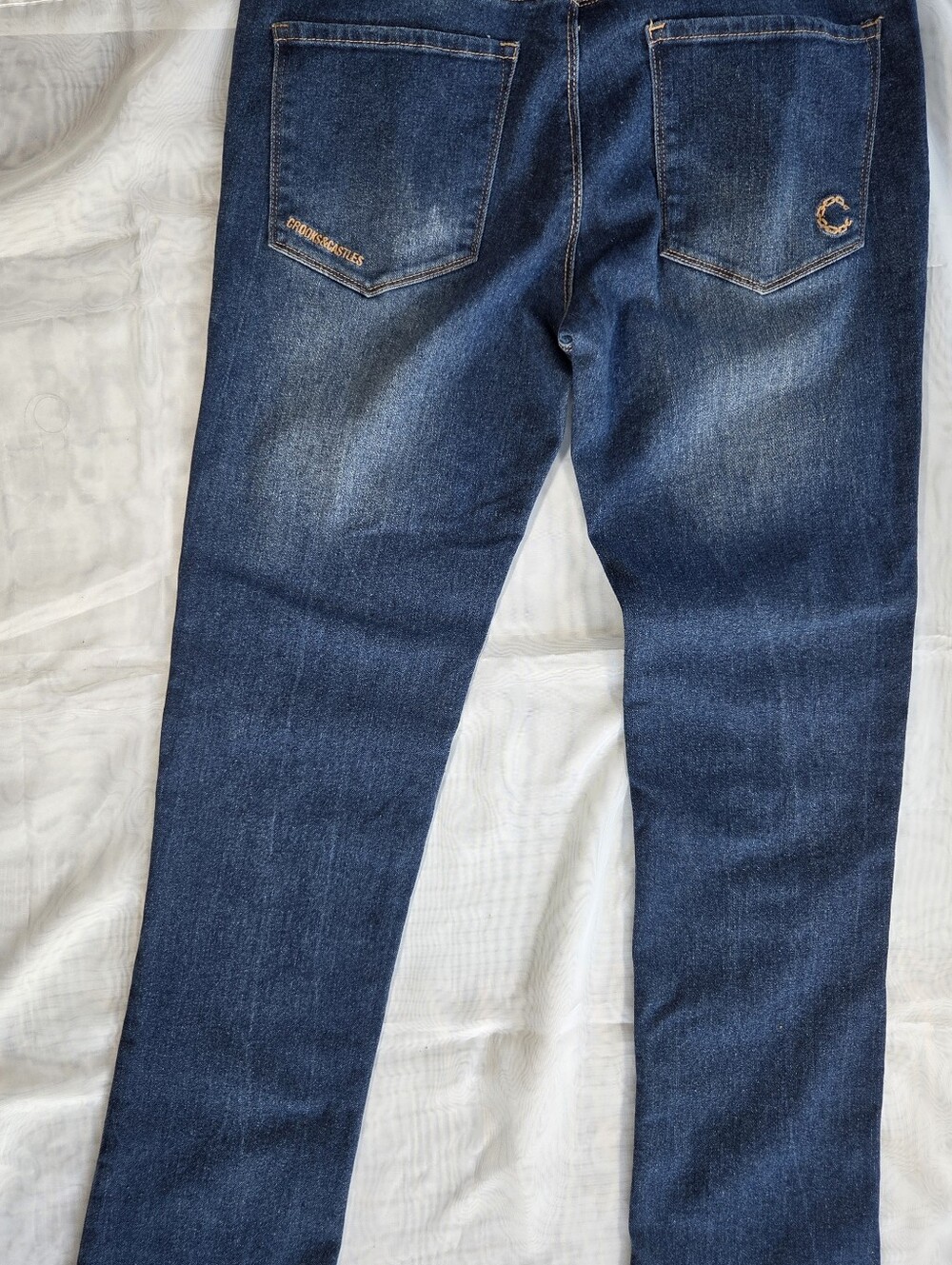 Crooks & Castle Men's Classic Blue Jeans - Picture 3 of 7